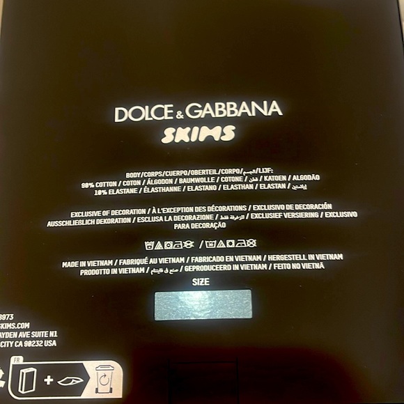 💯 New Skims DOLCE & GABBANA - Picture 8 of 8